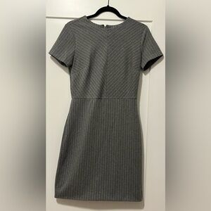 Gray Striped Women's Dress
